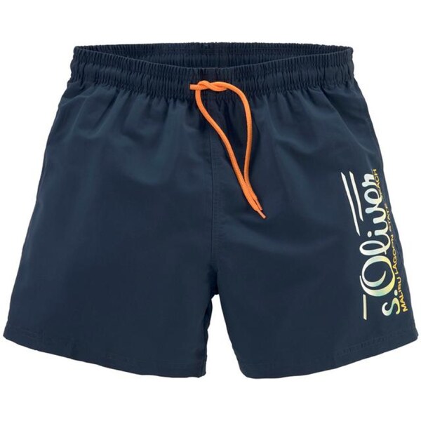 s.Oliver Plavecké šortky námornícka modrá / žltá / biela 54222940