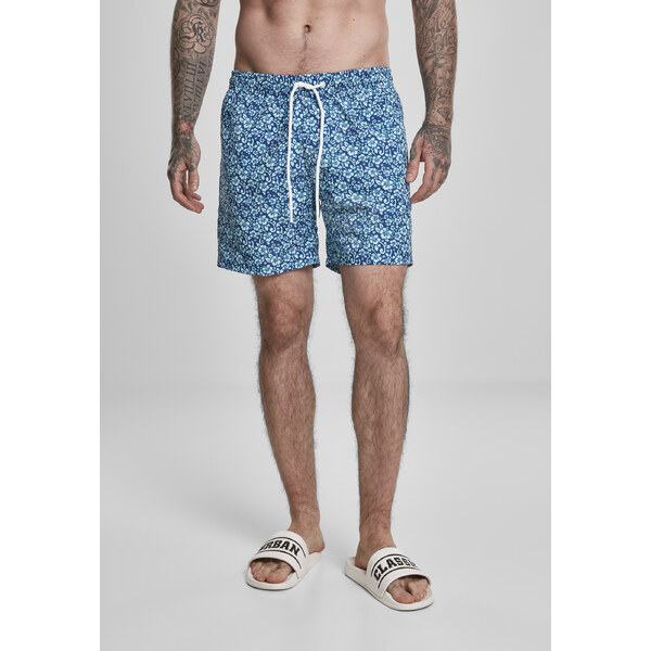 Urban Classics Mens swimwear with a floral pattern blue 50688559