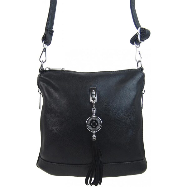 BELLA BELLY Malá crossbody dámska kabelka s príveskom 1994-BB čierna 15194044