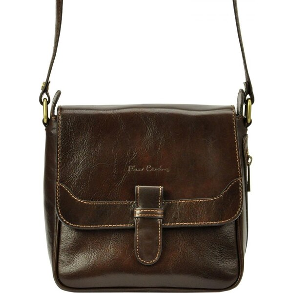 Pierre Cardin Kožená kabelka Sindy tm. hnedá 15399811