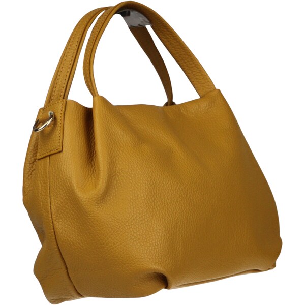 Žltá kožená talianska crossbody kabelka Tea Gialla Scura NovaKabelka 15426373