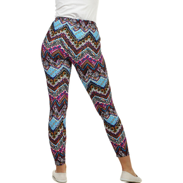 Glara Výrazné dámske legíny s geometrickým vzorom 15499736