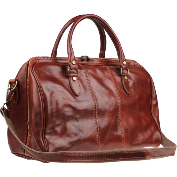 Kožená cestovná taška Tiberius Marrone hnedá NovaKabelka.sk 15479391