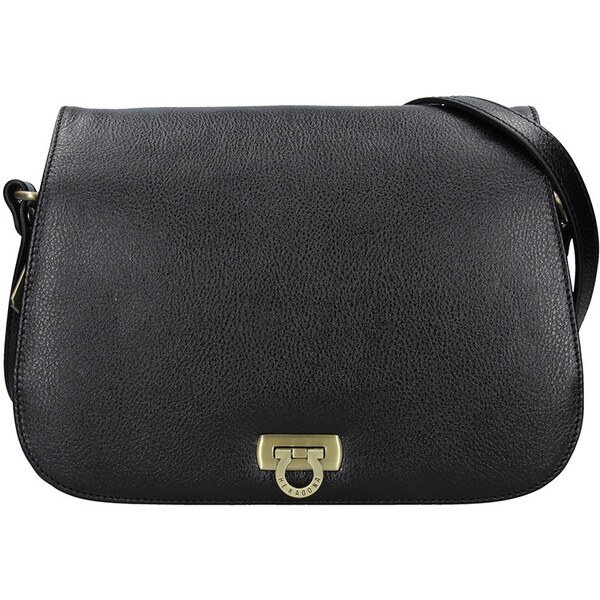 Dámska kožená kabelka Hexagona Alessia - čierná 48227415