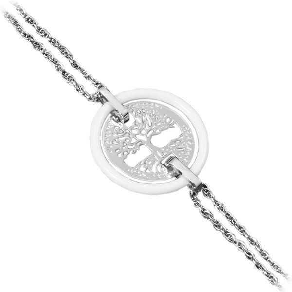 BEMI Design Dámsky náramok strom života z chirurgickej ocele KERAMIC 28129865