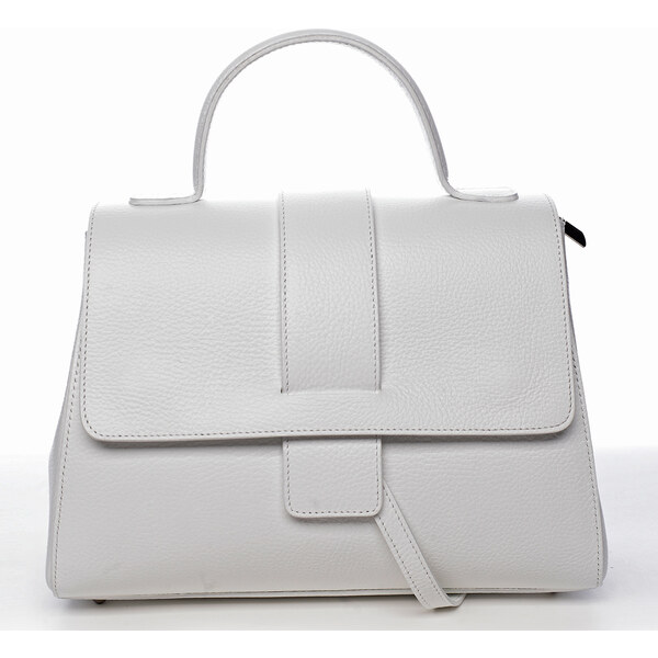 Dámska kožená kabelka biela - ItalY Lauren biela 51578971