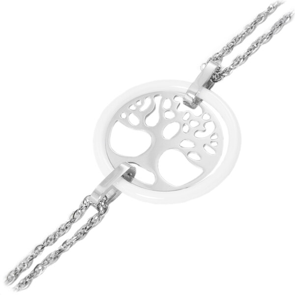 BEMI Design Dámsky náramok strom života z chirurgickej ocele KERAMIC 20962847
