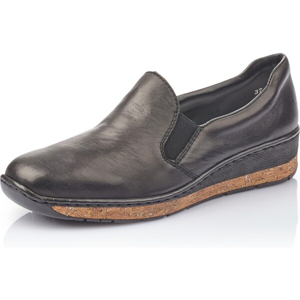 Dámske mokasíny Rieker 59766-00 - čierna 19711660