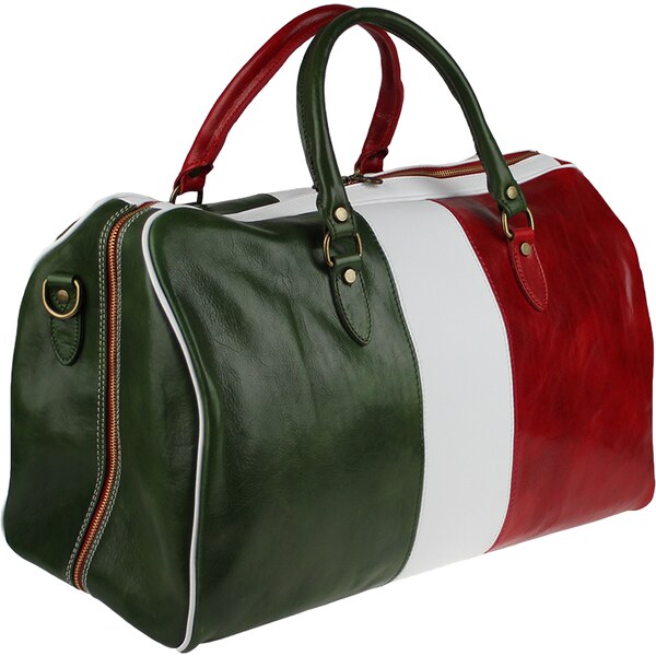 Kožená cestovná taška Galba Bandiera Tricolore farebná NovaKabelka.sk 56646068