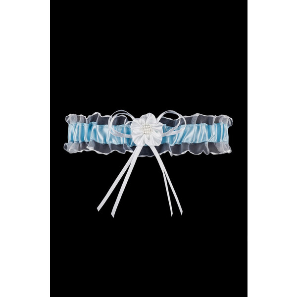 Julimex Nebesky modrý svadobný podväzok PW 18 Madriderzálna, Farba 34095687