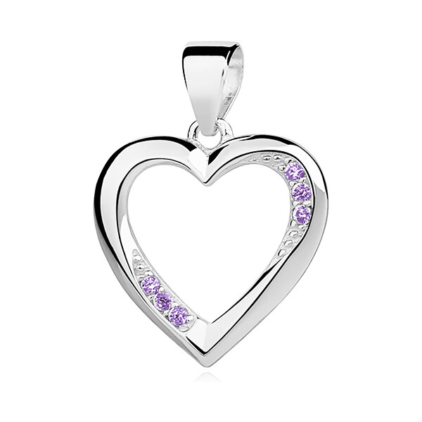 Olivie Strieborný prívesok SRDCE VIOLET 3933 36672796