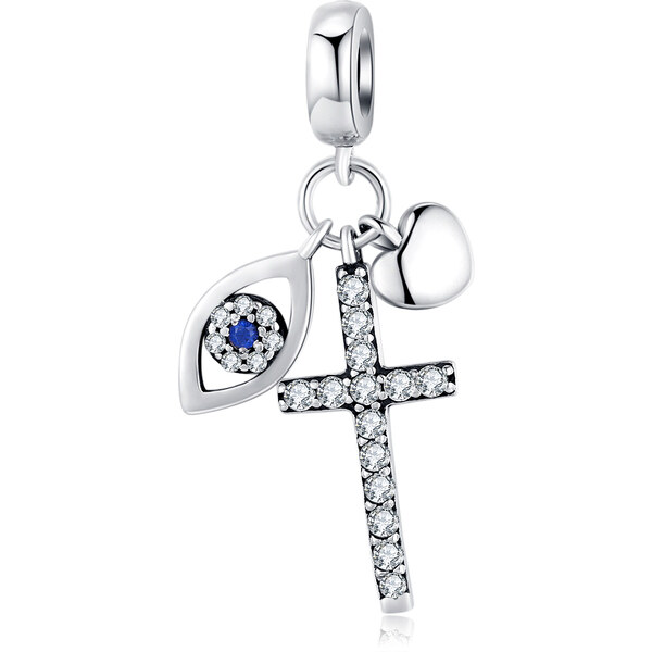 Emporial strieborný prívesok Kríž symbol ochrany 24938480
