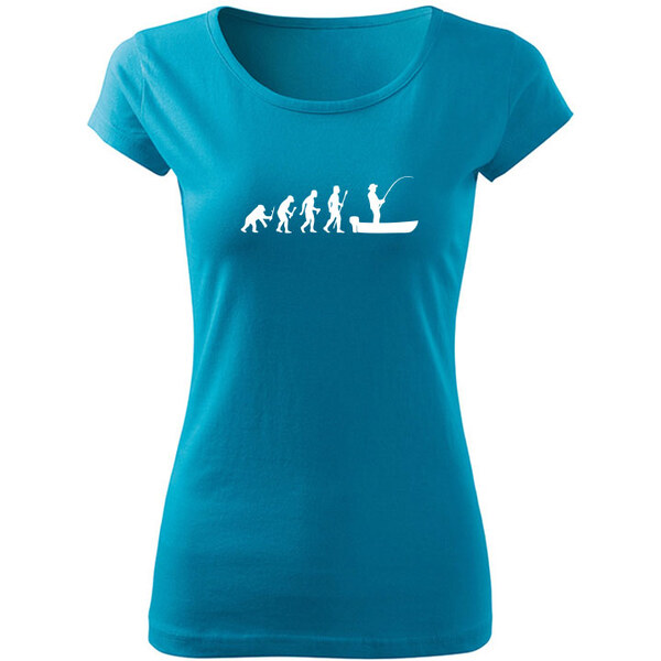 T-ričko Rybolov Evolúcia dámske tričko 15915657