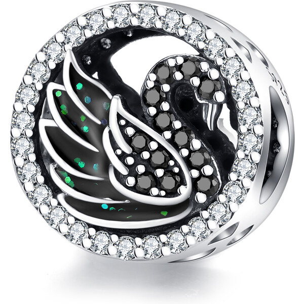 Emporial Royal Fashion prívesok Trblietavá čierna labuť 41562813