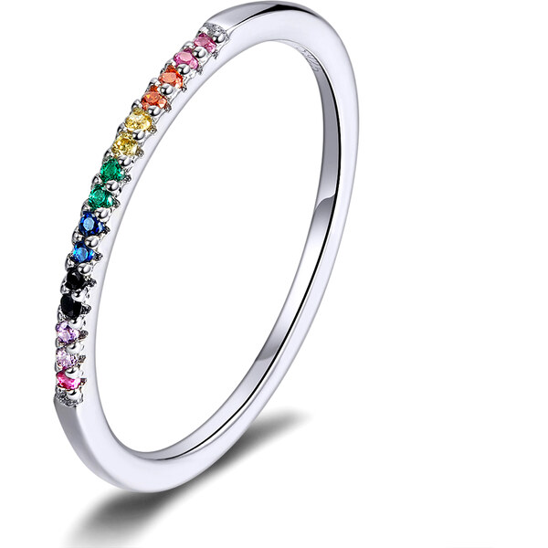 Emporial strieborný prsteň Farebná žiara 28778586