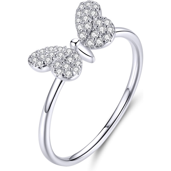 Emporial strieborný prsteň Trblietavý motýľ 31870717