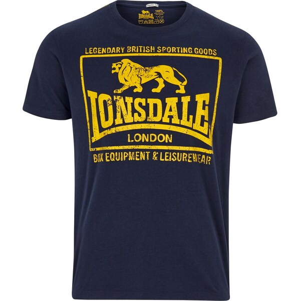 LONSDALE Tričko Hounslow tmavomodrá / zlatá žltá 63106813