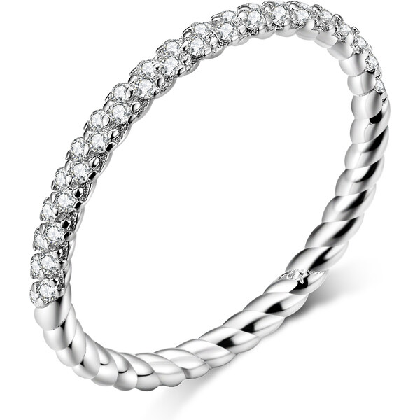 Emporial strieborný prsteň Trblietavé uzlíky lásky 31730903