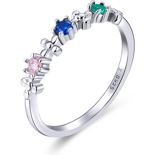 Emporial strieborný prsten Barevné kameny 31873962