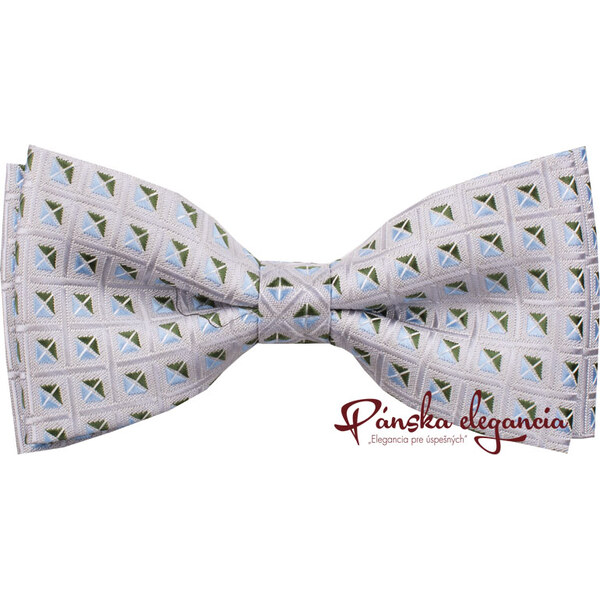 10524-65 Strieborný motýlik so vzorom + vreckovka do saka. 1981832