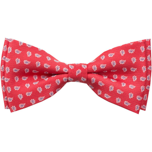 10524-75 Červený motýlik so vzorom + vreckovka do saka. 1981829