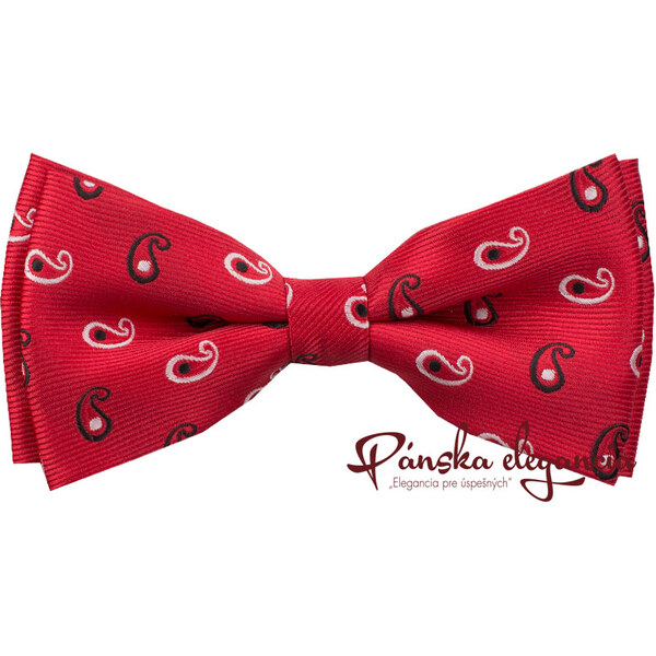 10524-67 Červený motýlik so vzorom + vreckovka do saka. 1981831