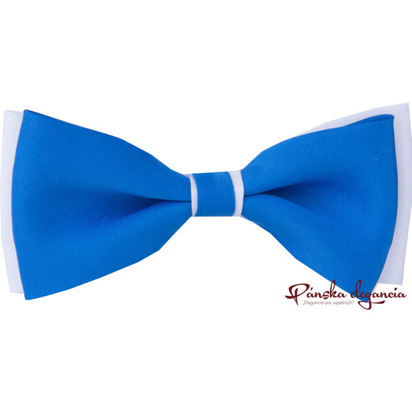 10524-139 Modro-biely motýlik s bielou vreckovkou do saka. 1983639