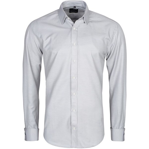 Di Selentino Šedá košeľa na manžetový gombík v SLIM STRIHU - 11351533