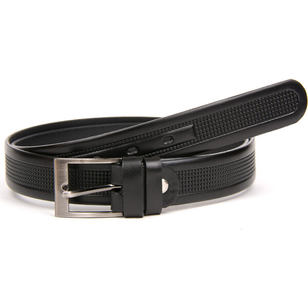 Čierny oblekový kožený opasok. 15420253