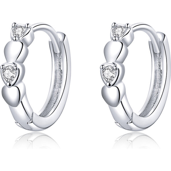 Emporial strieborné náušnice Svietivé krúžky SCE777 28183256