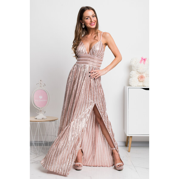 miadresses.sk Staroružové spoločenské šaty s flitrami 16075770