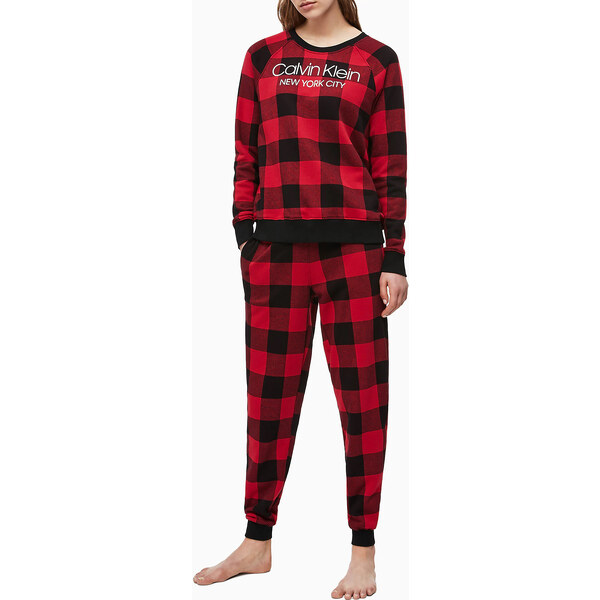 Dámska mikina QS6301E-5VJ čiernočervená - Calvin Klein 17077669