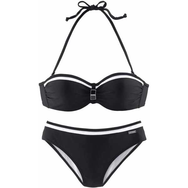 LASCANA Bikiny čierna / biela 17561440