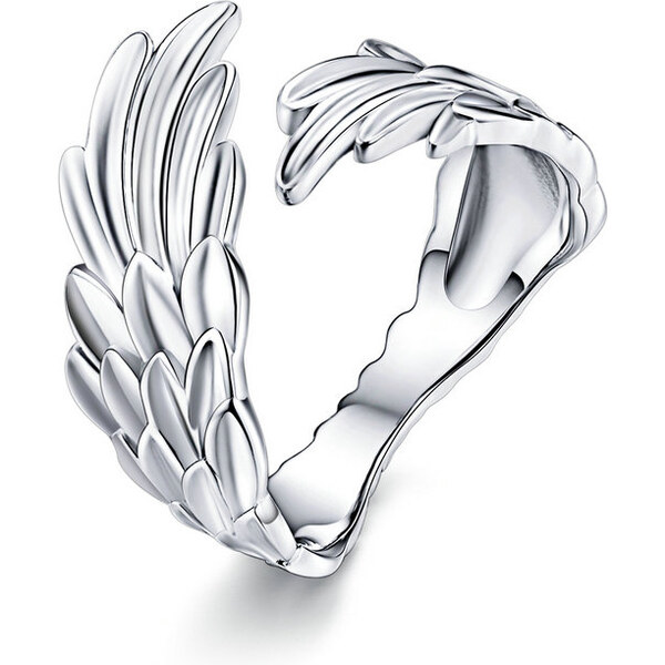 Emporial strieborný nastaviteľný prsteň Anjelské krídla 28671448