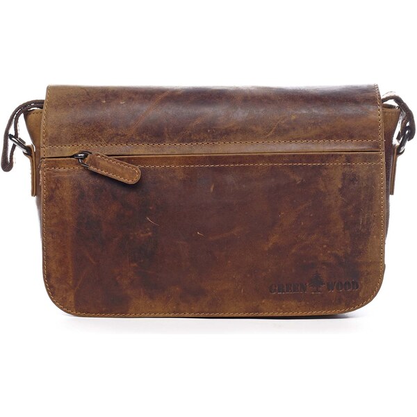 Kožená taška cez plece svetlo hnedá - Greenwood Aboutus hnedá 16362964