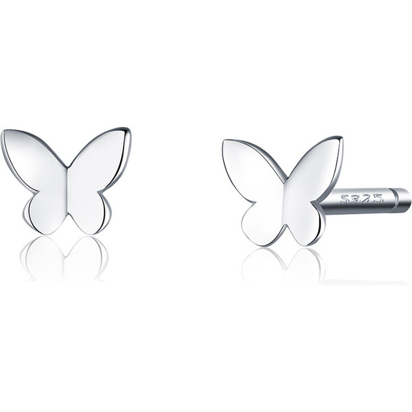 Emporial strieborné kôstkové náušnice Motýliky SCE775 28294607