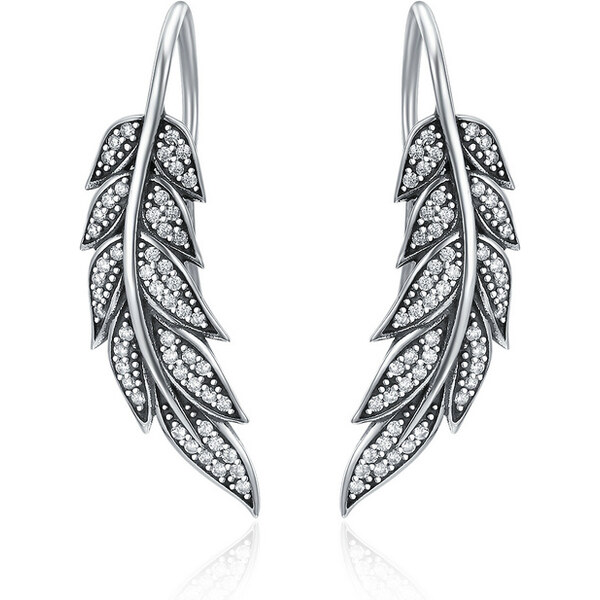 Emporial visiace náušnice Trblietavé lístky SCE215 28294608