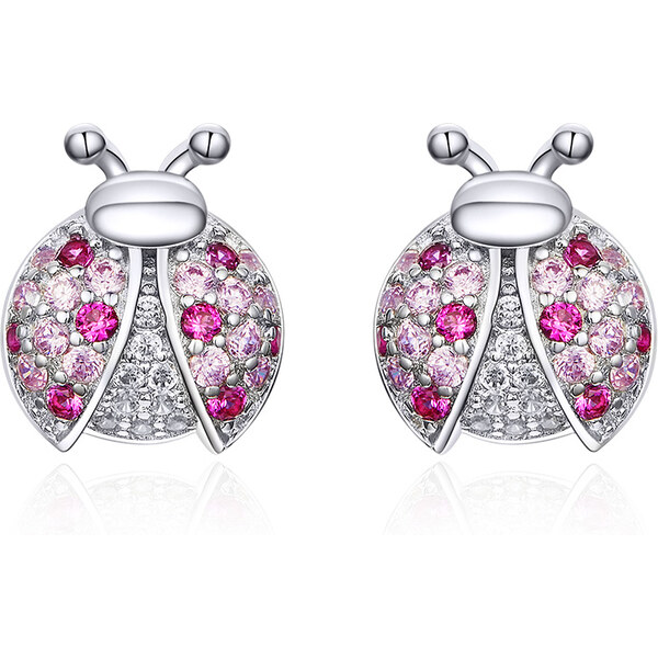 Emporial strieborné kôstkové náušnice Trblietavé lienky SCE715 28162275