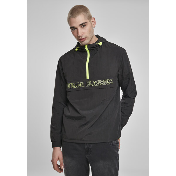 Urban Classics Contrasting tug-of-war jacket black/electric lime 50521921