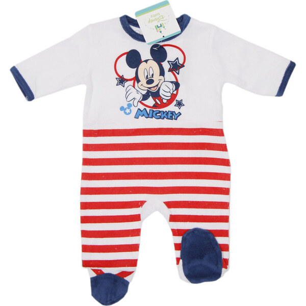 Mickey Mouse chlapčenský overal s modrými pruhmi 16416727