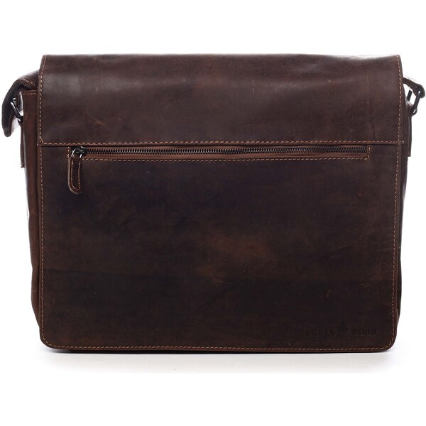 Pánska kožená taška hnedá - Greenwood Manifico hnedá 66805893