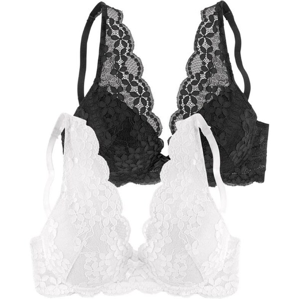 PETITE FLEUR Podprsenka čierna / biela 54223021