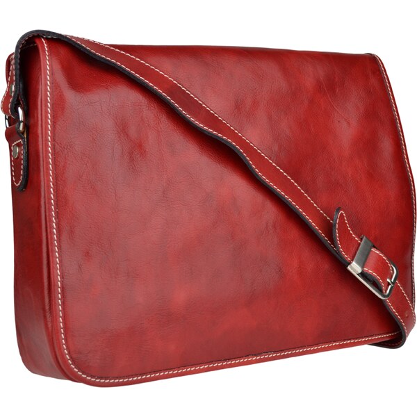 Kožená aktovka Lorenzo Rosso červená NovaKabelka.sk 381976