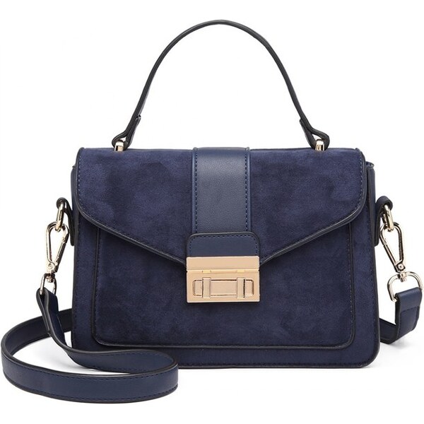 Miss Lulu Kabelka - Karin, do ruky eko kožená, tmavomodrá 46042153