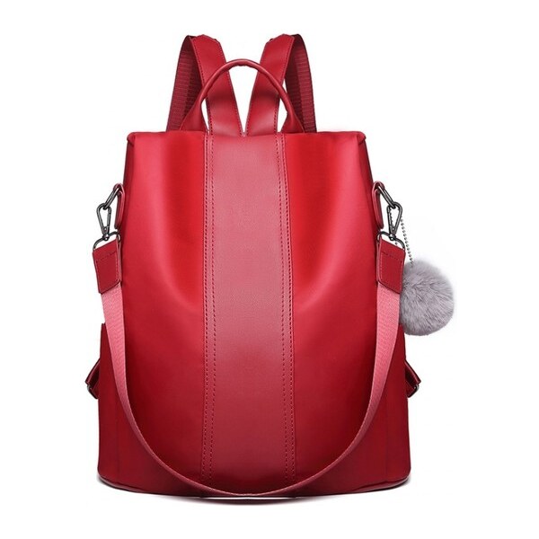 Miss Lulu Batoh - elegantný cez rameno s pompom príveskom, burgundy 16547718