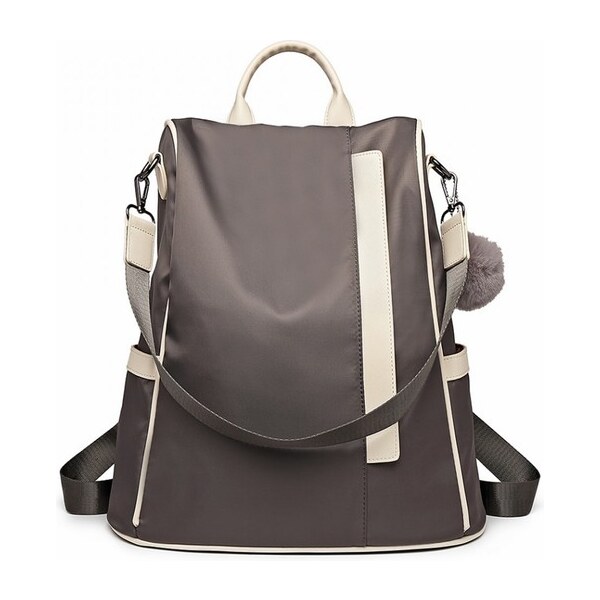 Miss Lulu Batoh - s pom pom priveskom na rameno, sivý 32158160