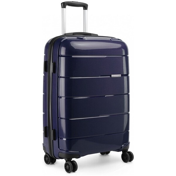 Kufor - cestovný KONO unisex PP lesklý stredný, tmavomodrý 16555591