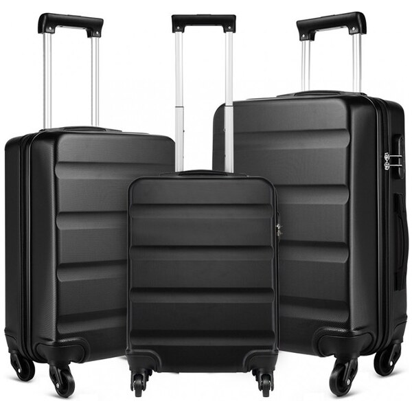 Set kufrov - rodinný set na cesty KONO, čierny 33628628