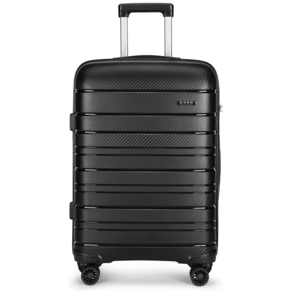 Kufor - KONO stredný matný so zámkom, čierny 16555669