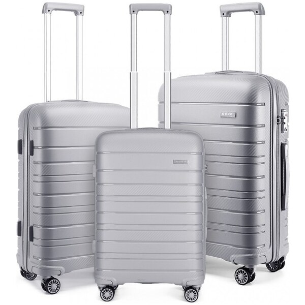 Set kufrov - na cesty praktický KONO unisex, sivý 65284906